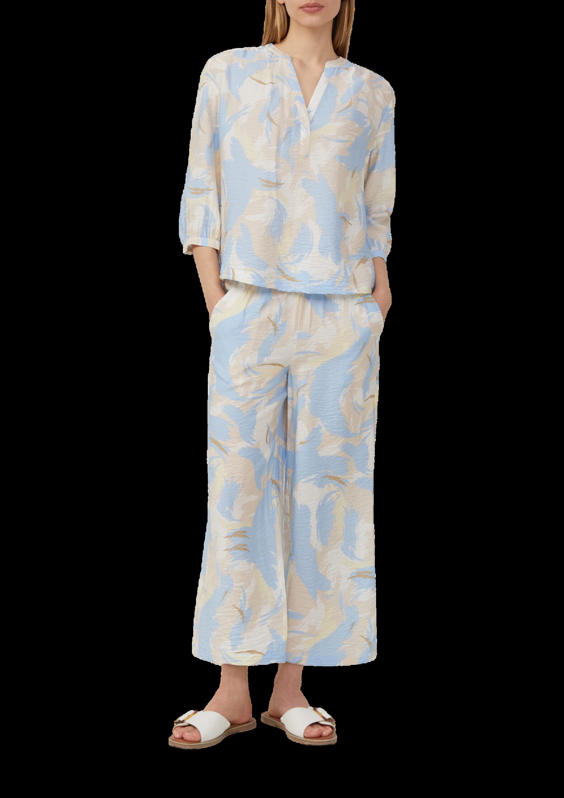 Strukturierte Culotte aus Viskosemix