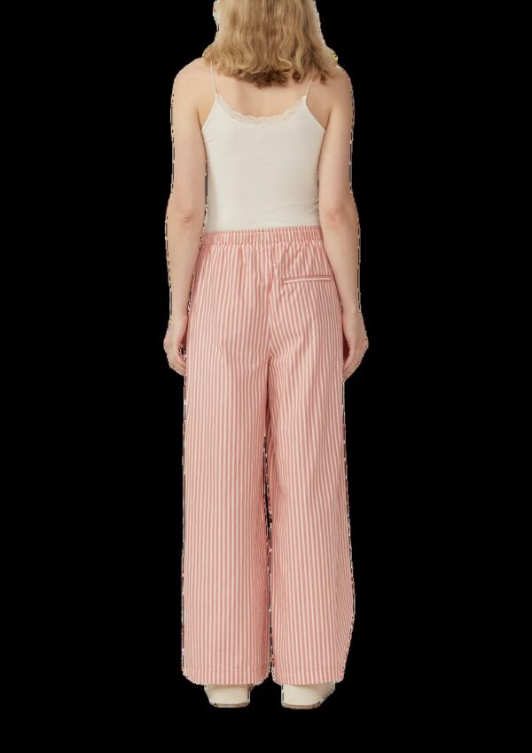 Baumwoll-Streifenhose mit weitem Bein | QS x Sarah & Tini