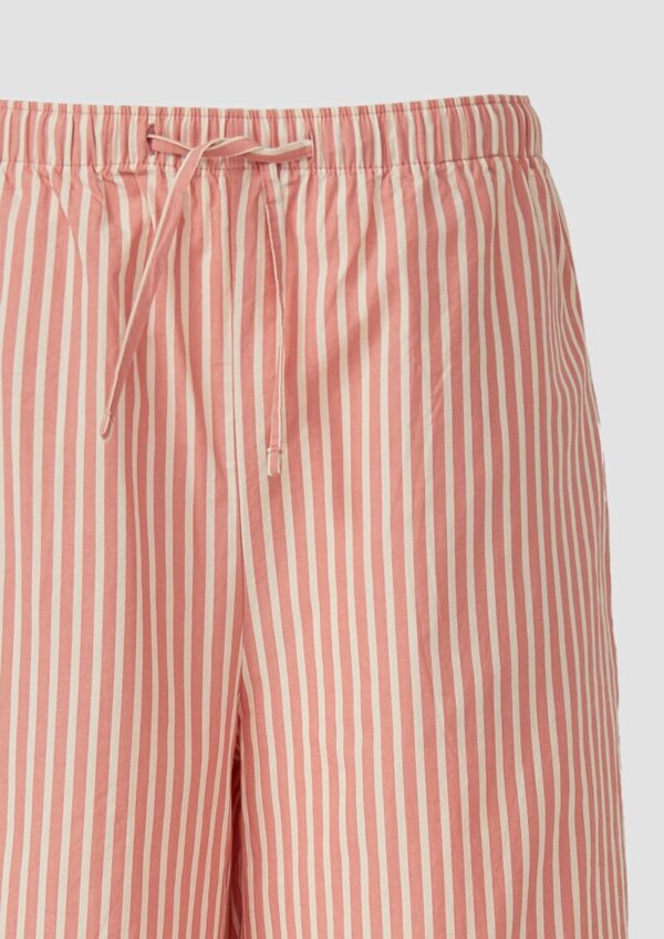 Baumwoll-Streifenhose mit weitem Bein | QS x Sarah & Tini