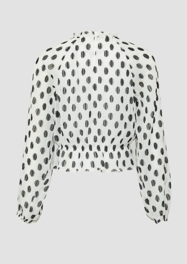 Verkürzte Chiffonbluse aus Plissee