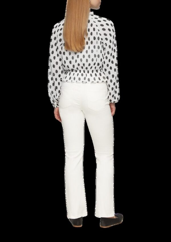 Verkürzte Chiffonbluse aus Plissee