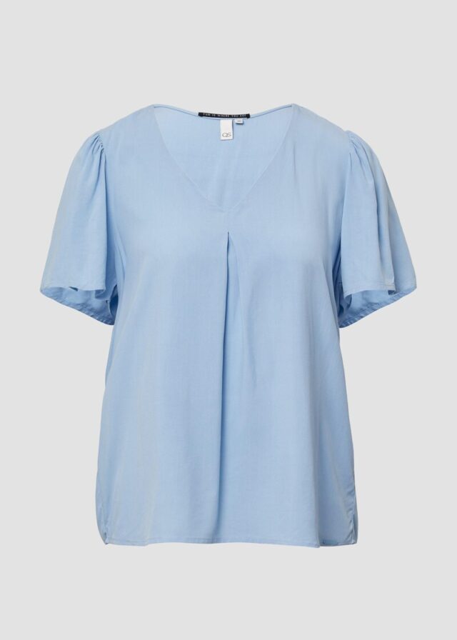 Feminine Kurzarmbluse aus Viskose