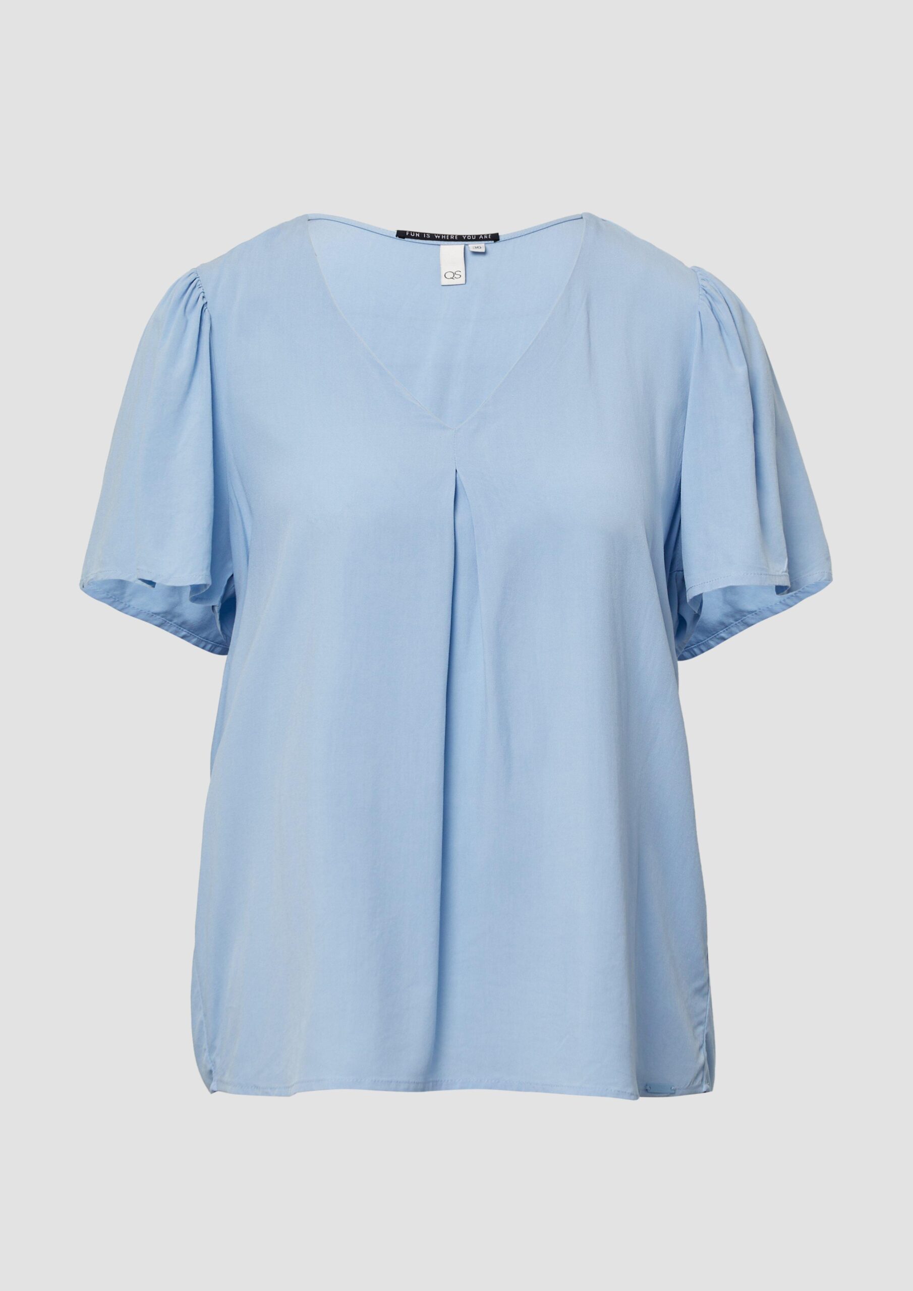 Feminine Kurzarmbluse aus Viskose