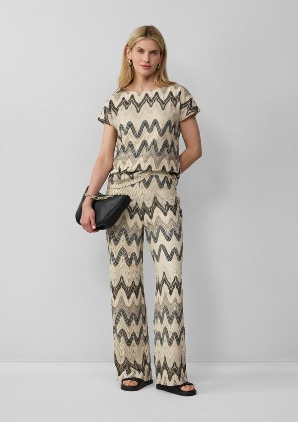 T-Shirt aus Häkeljersey mit blickdichtem Futter