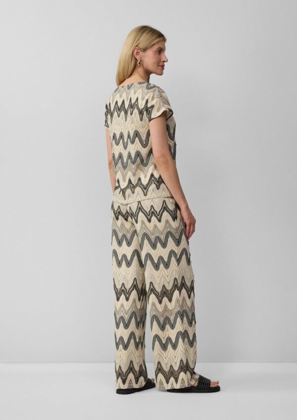 T-Shirt aus Häkeljersey mit blickdichtem Futter