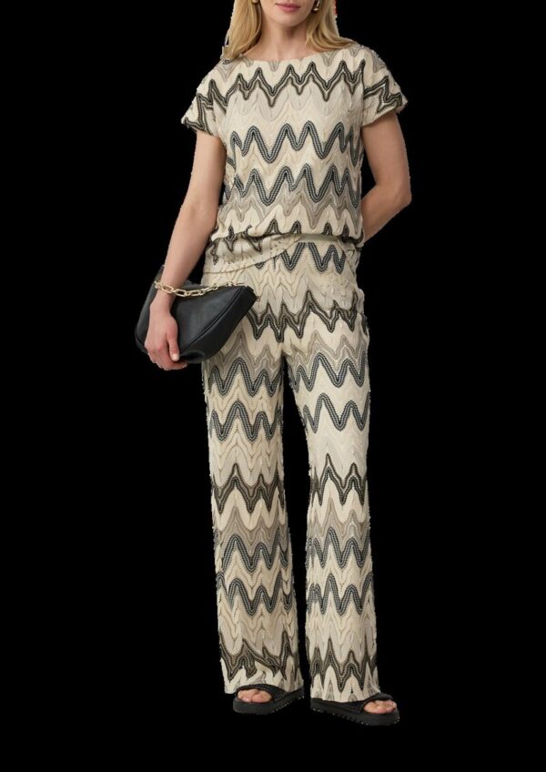 T-Shirt aus Häkeljersey mit blickdichtem Futter