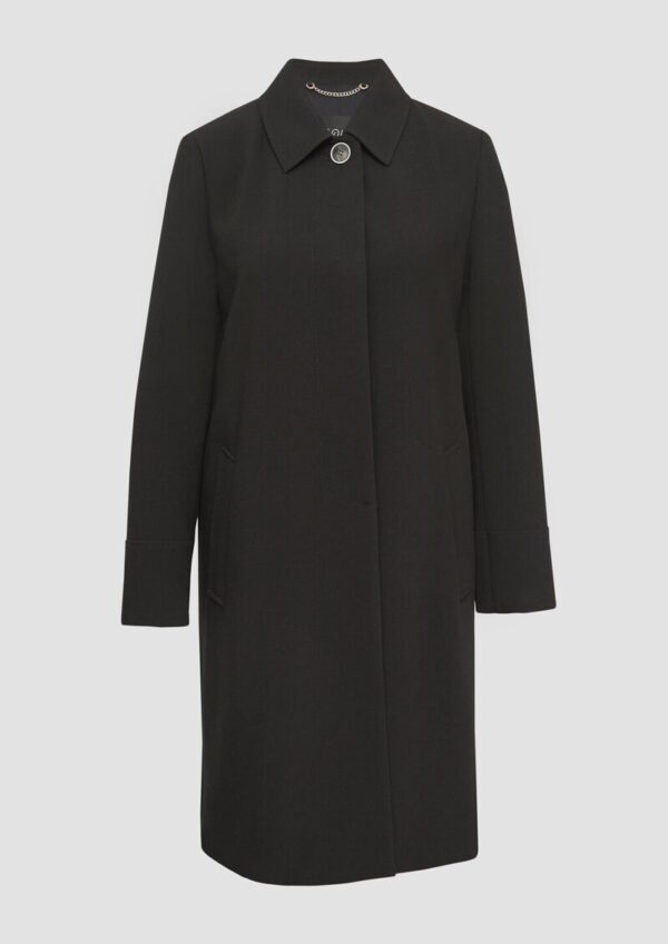 Leicht wärmender Mantel mit halber Knopfleiste