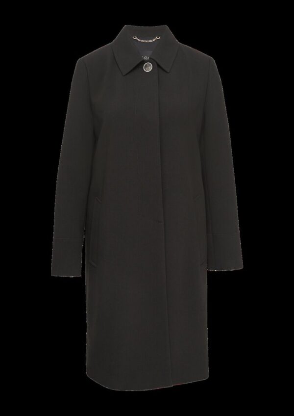 Leicht wärmender Mantel mit halber Knopfleiste