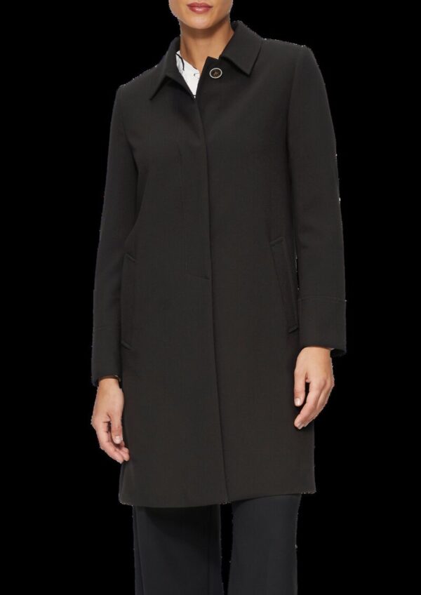 Leicht wärmender Mantel mit halber Knopfleiste