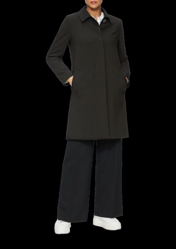 Leicht wärmender Mantel mit halber Knopfleiste