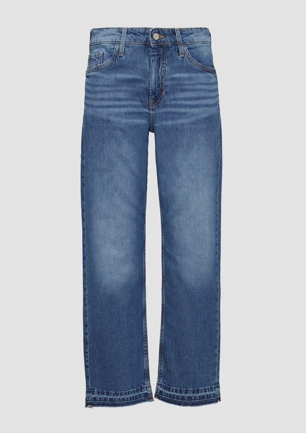 Cropped Jeans / Regular Fit / Mid Rise / Straight Leg / 360° Denim