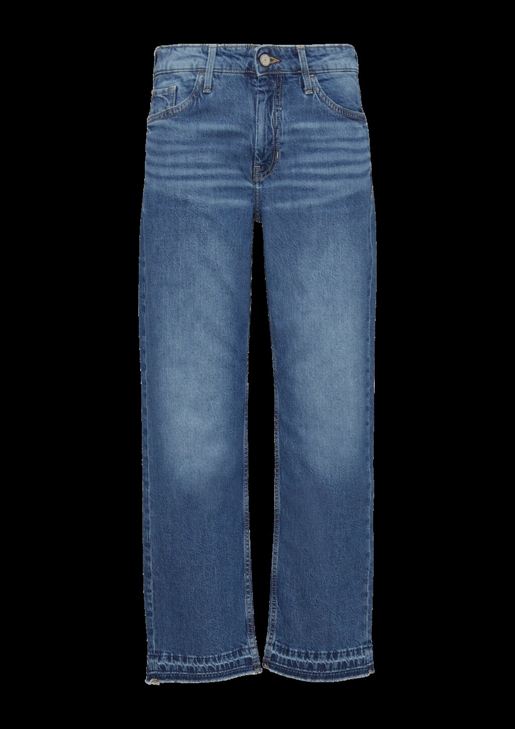 Cropped Jeans / Regular Fit / Mid Rise / Straight Leg / 360° Denim