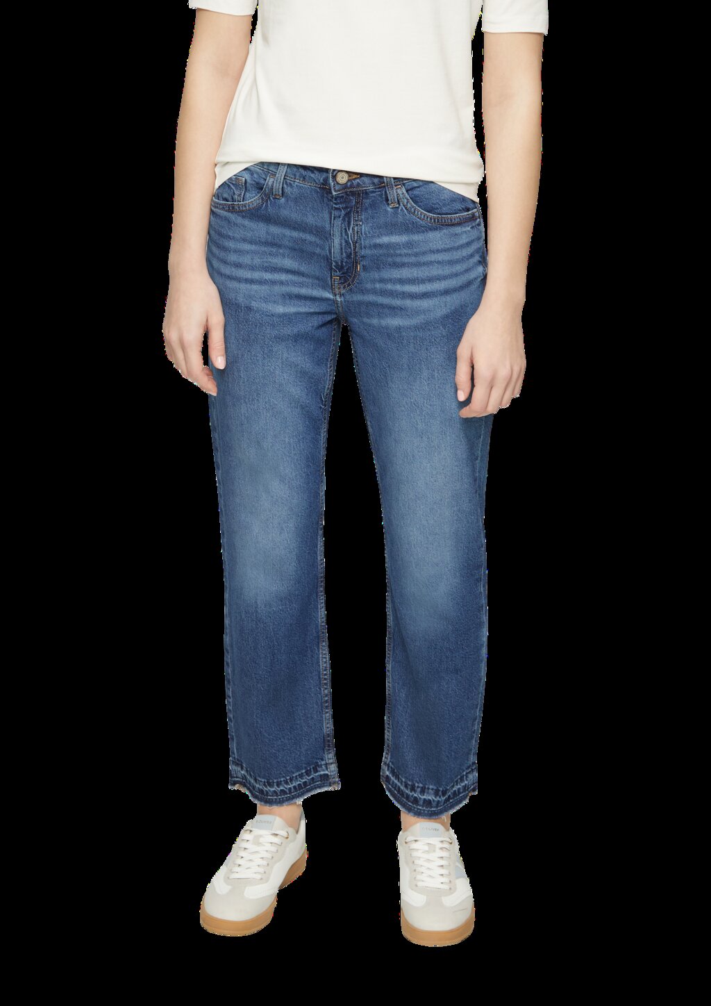 Cropped Jeans / Regular Fit / Mid Rise / Straight Leg / 360° Denim