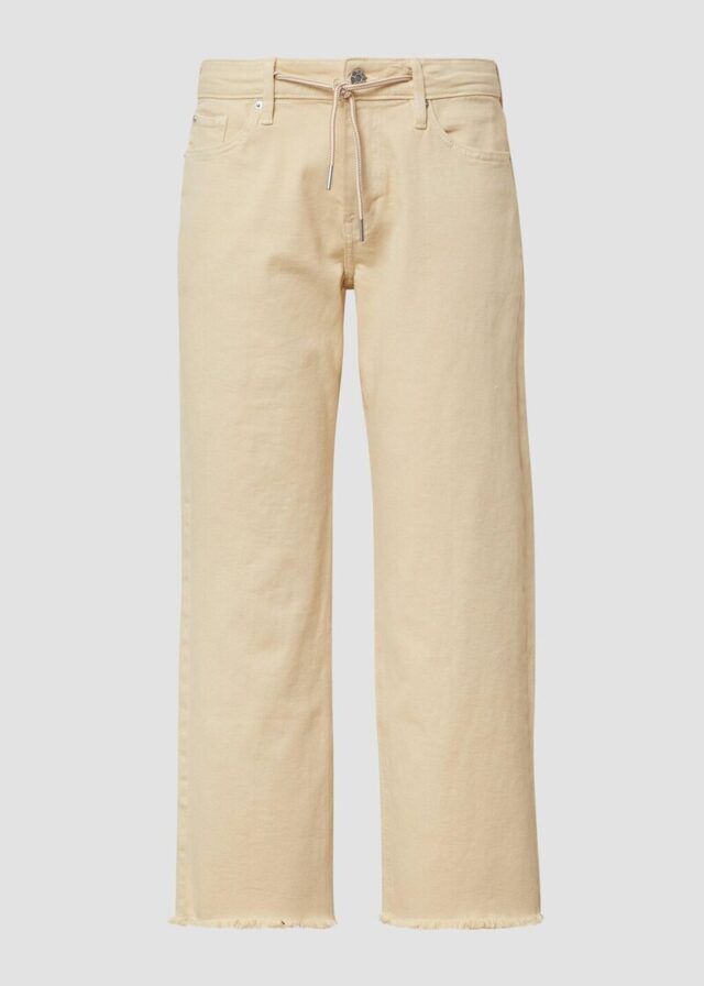 Cropped-Jeans Karolin / Regular Fit / Mid Rise / Straight Leg / offener Saum