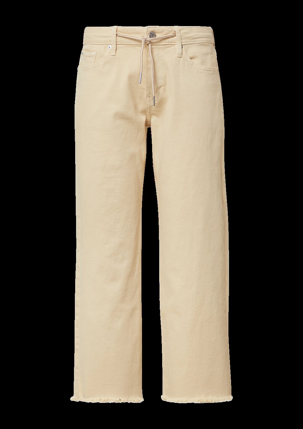 Cropped-Jeans Karolin / Regular Fit / Mid Rise / Straight Leg / offener Saum