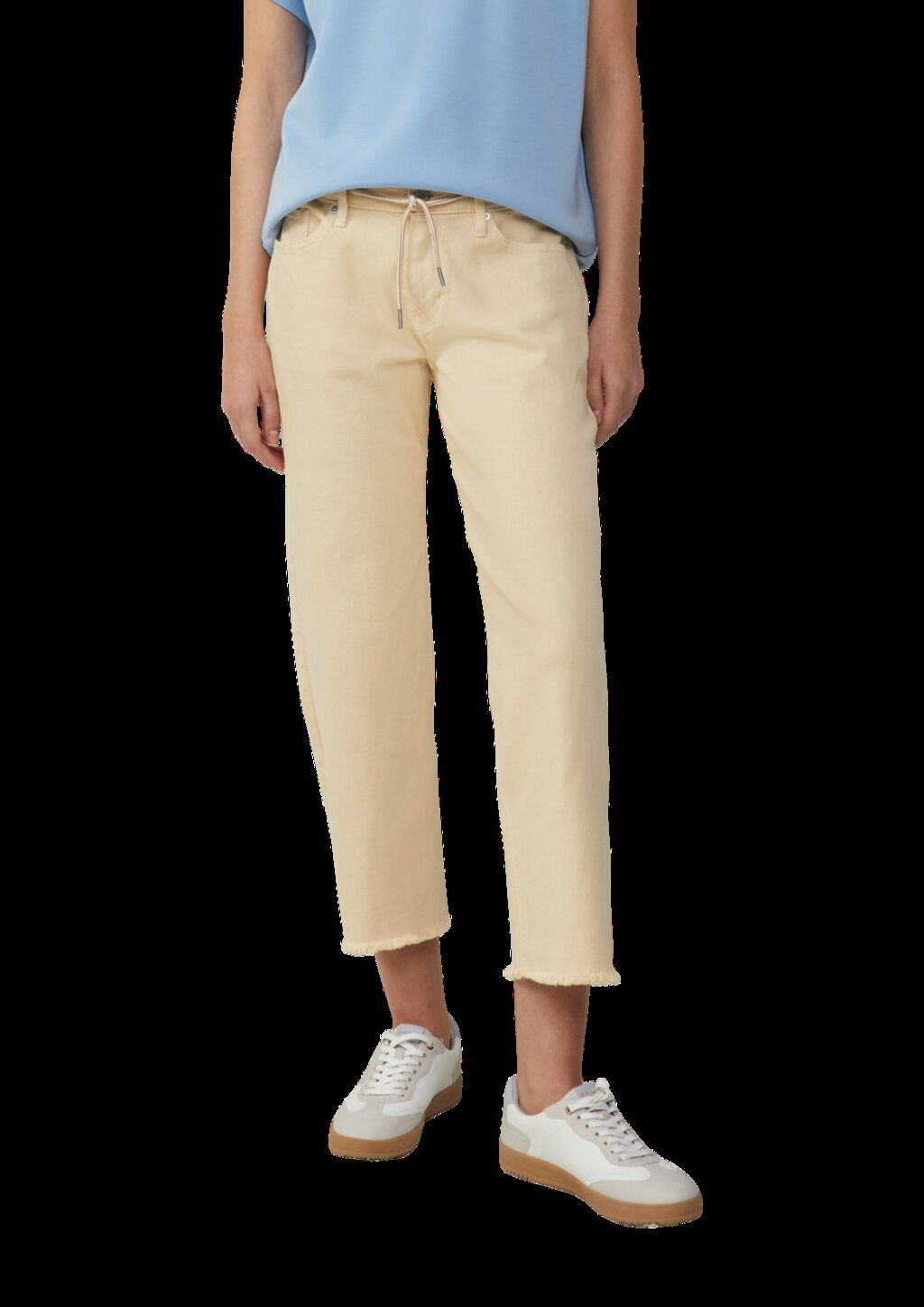 Cropped-Jeans Karolin / Regular Fit / Mid Rise / Straight Leg / offener Saum