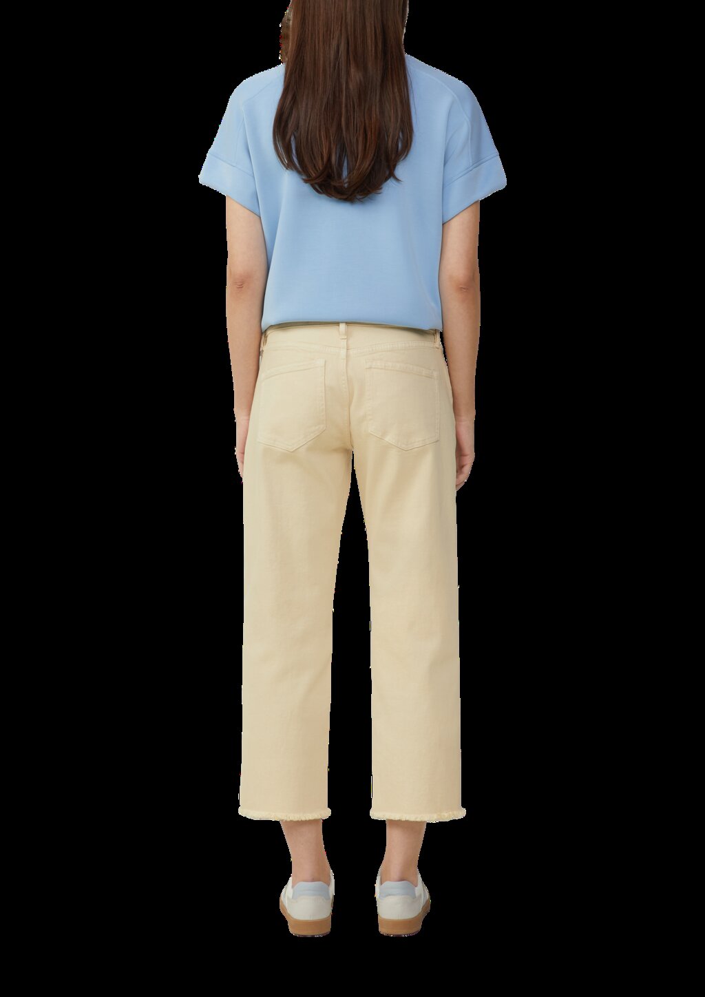 Cropped-Jeans Karolin / Regular Fit / Mid Rise / Straight Leg / offener Saum