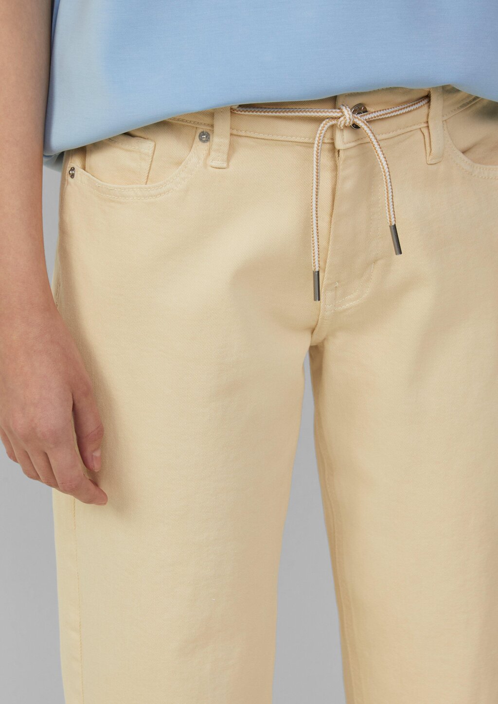 Cropped-Jeans Karolin / Regular Fit / Mid Rise / Straight Leg / offener Saum