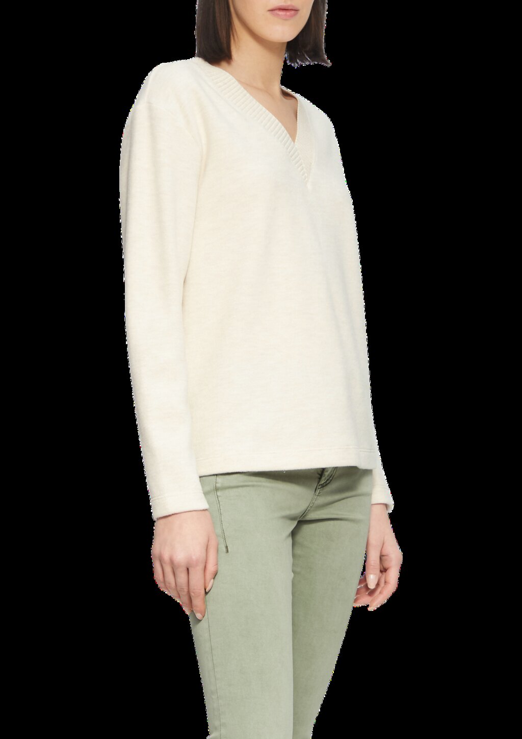 Weiches Sweatshirt mit V-Ausschnitt