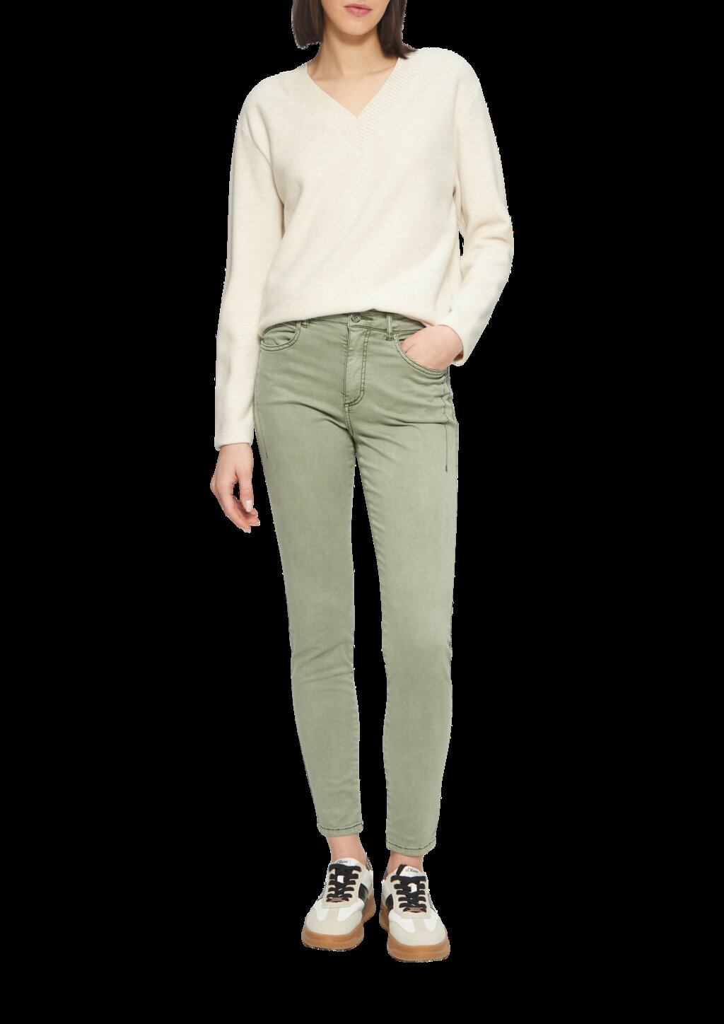 Weiches Sweatshirt mit V-Ausschnitt