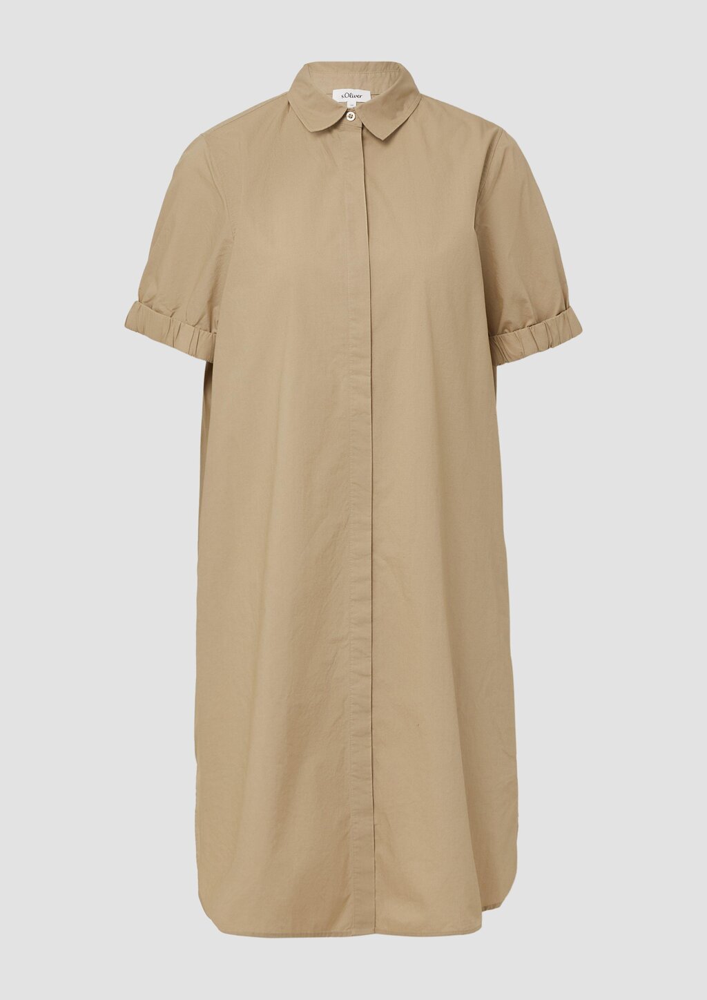 Kleid aus Popeline mit Eingrifftaschen im Relaxed Fit