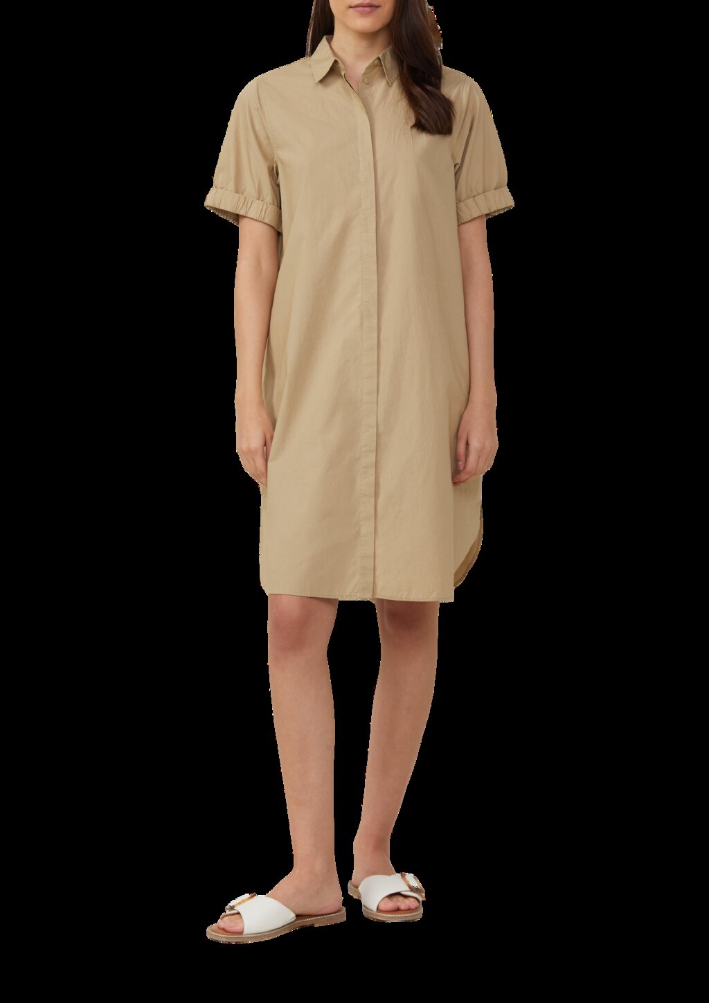 Kleid aus Popeline mit Eingrifftaschen im Relaxed Fit