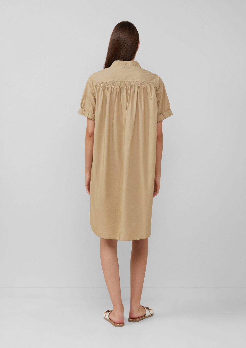 Kleid aus Popeline mit Eingrifftaschen im Relaxed Fit