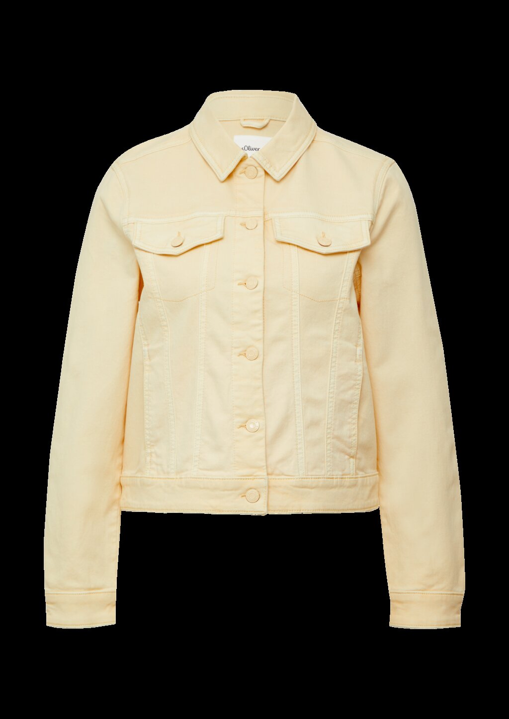 Elastische Jeansjacke mit seitlichen Eingrifftaschen