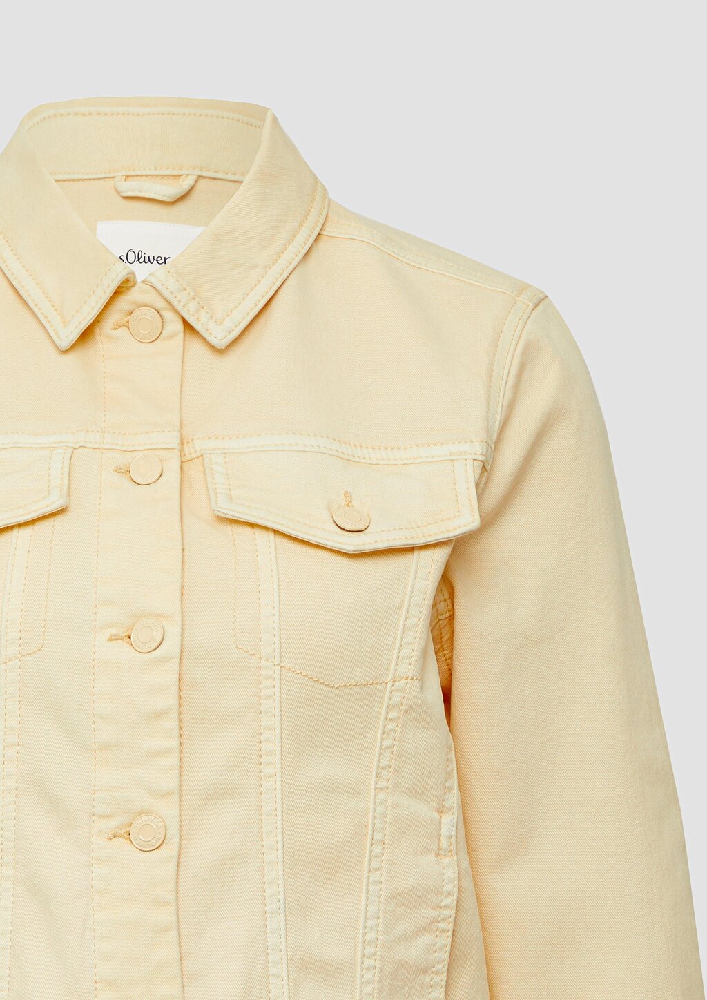 Elastische Jeansjacke mit seitlichen Eingrifftaschen