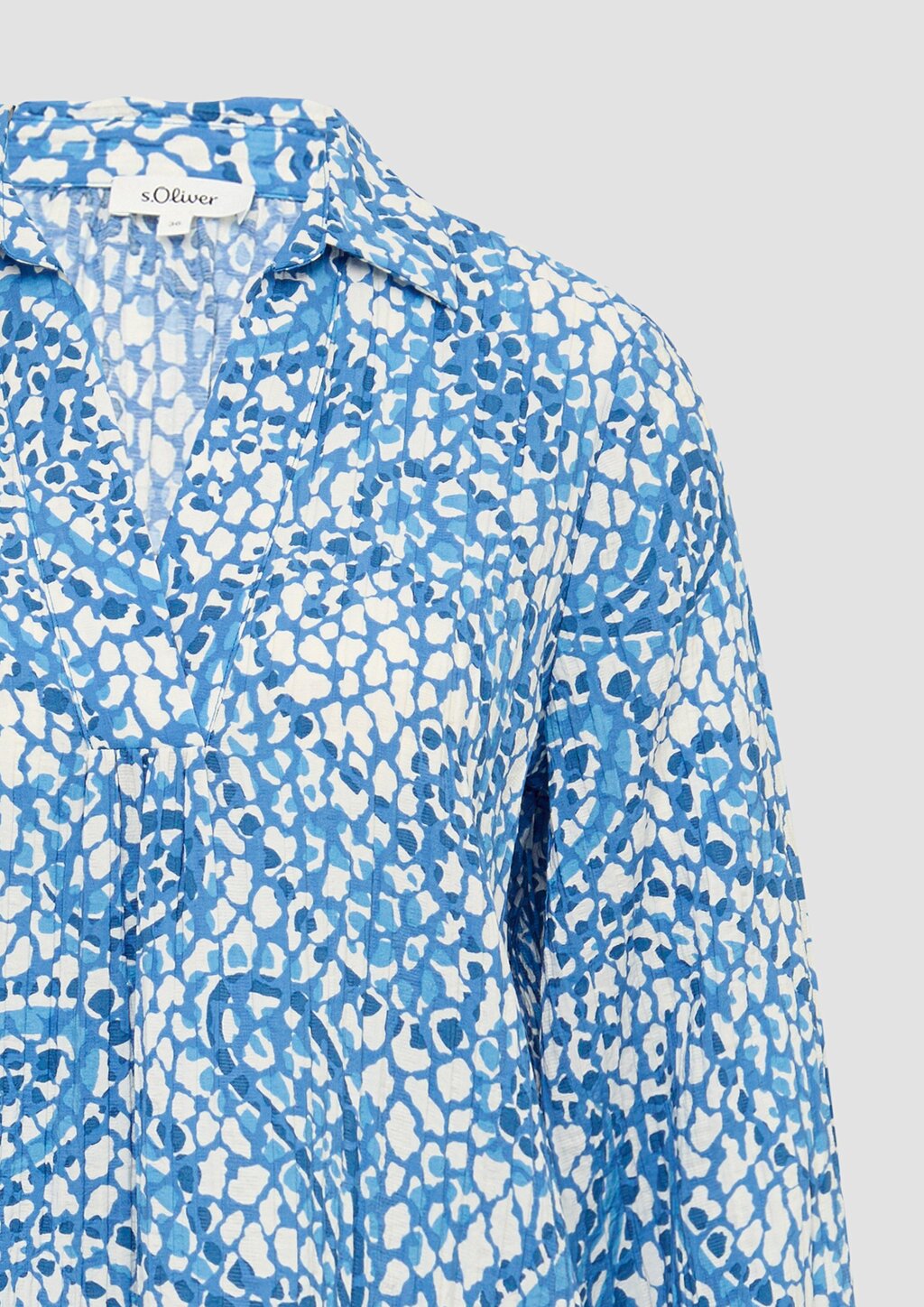 Strukturiertes Hemdblusenkleid mit Eingrifftaschen