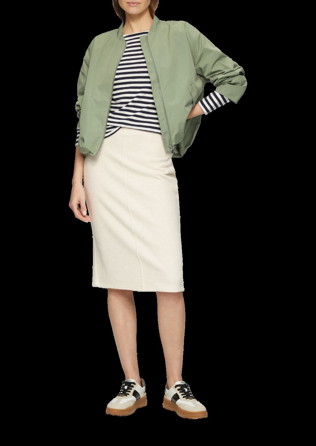 Weicher Rock mit Ziernaht