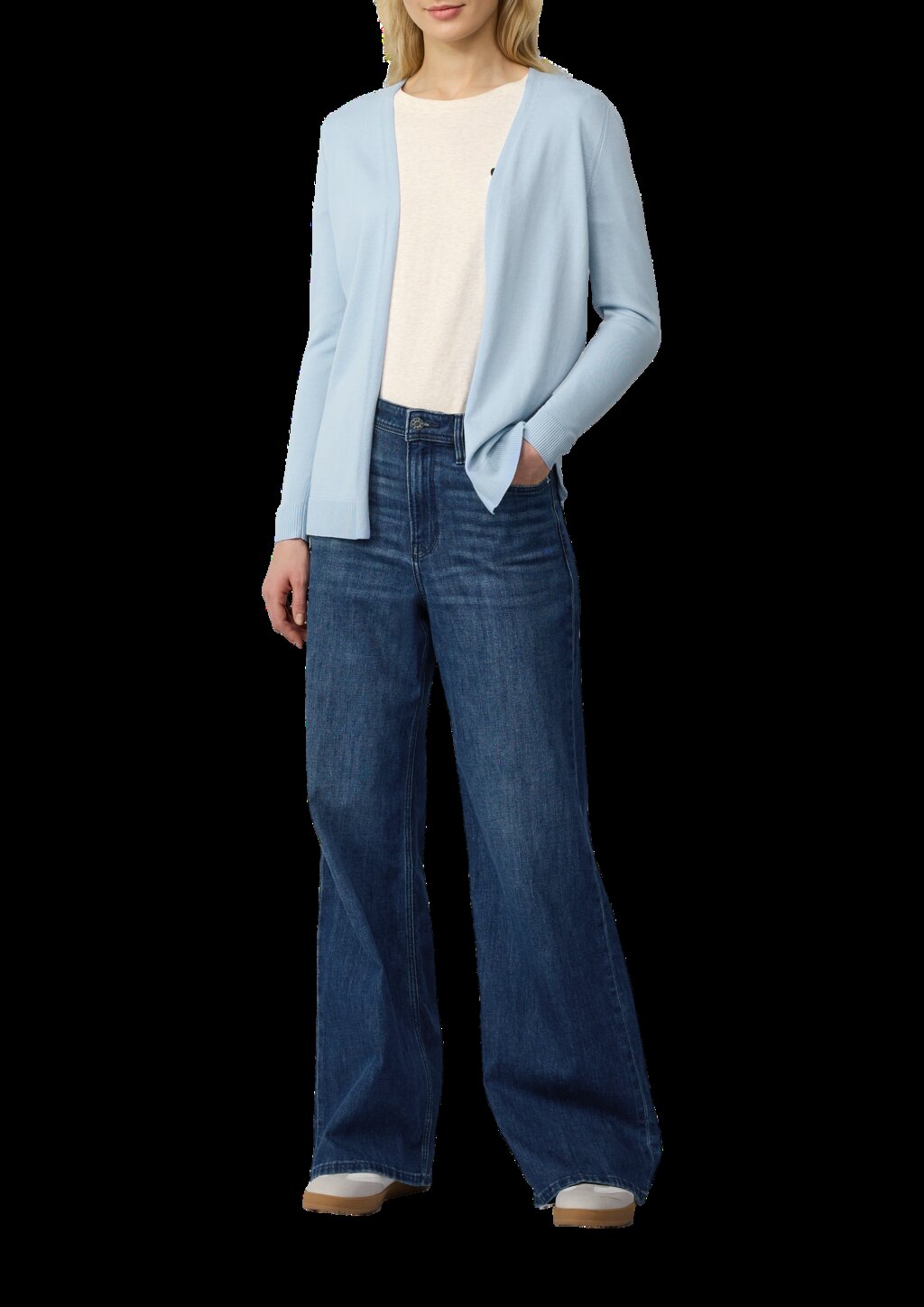 Cardigan aus Viskose-Baumwollmix