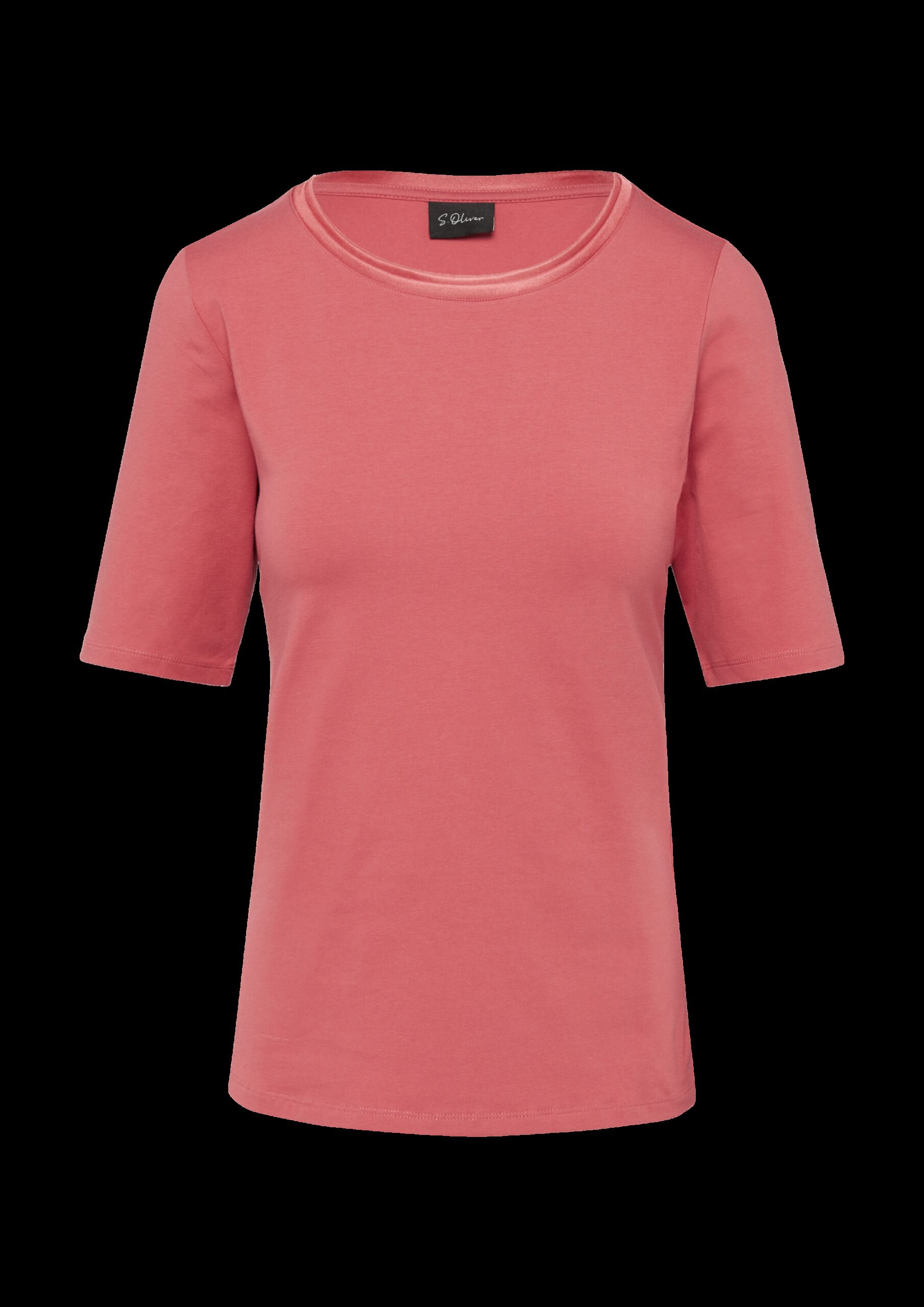 T-Shirt aus Baumwollmix mit Doublelayer-Detail