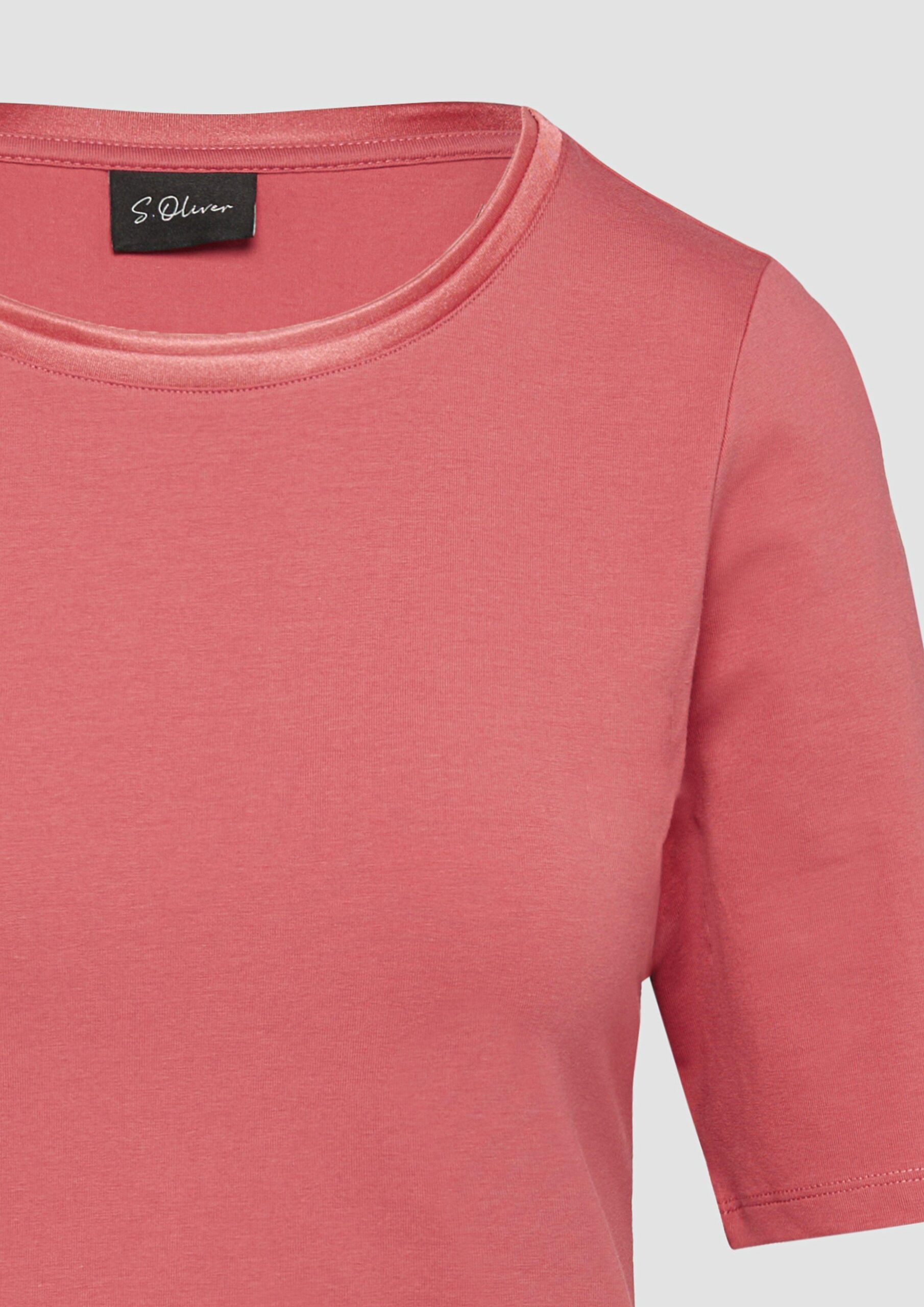 T-Shirt aus Baumwollmix mit Doublelayer-Detail