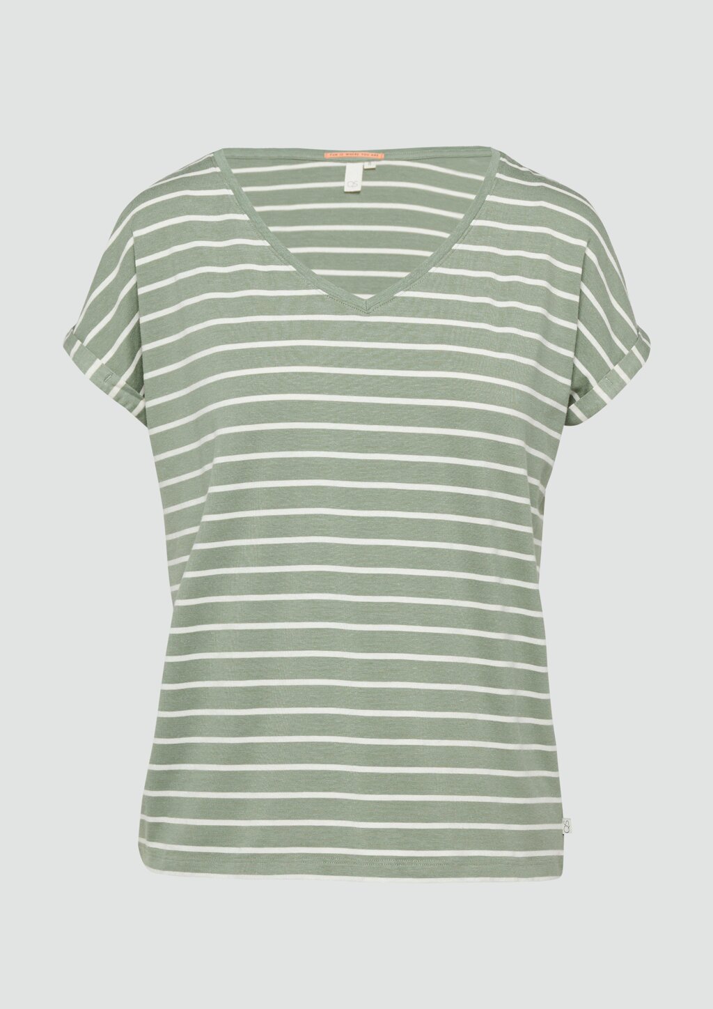 T-Shirt aus Modalmix mit Ringelmuster