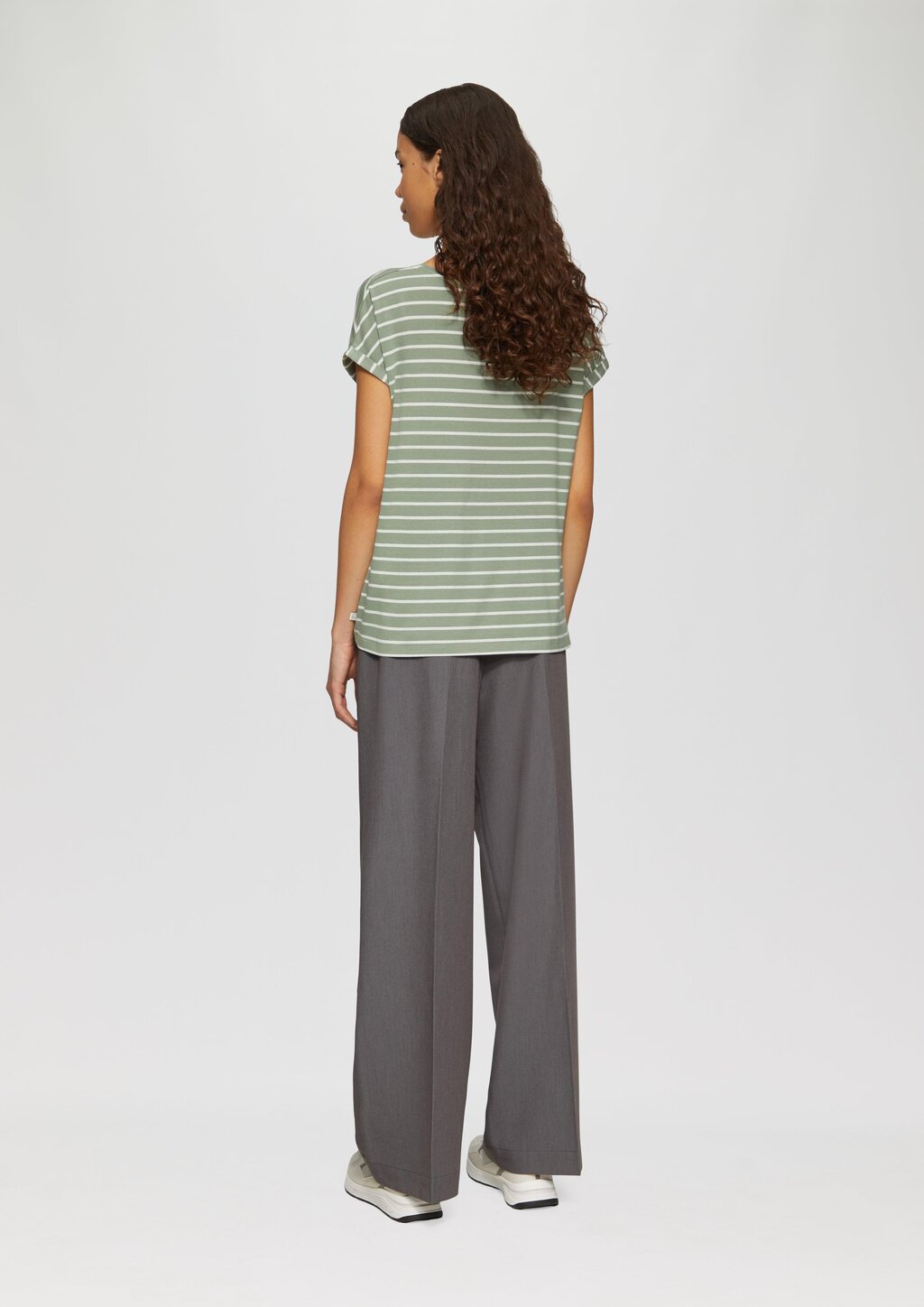 T-Shirt aus Modalmix mit Ringelmuster