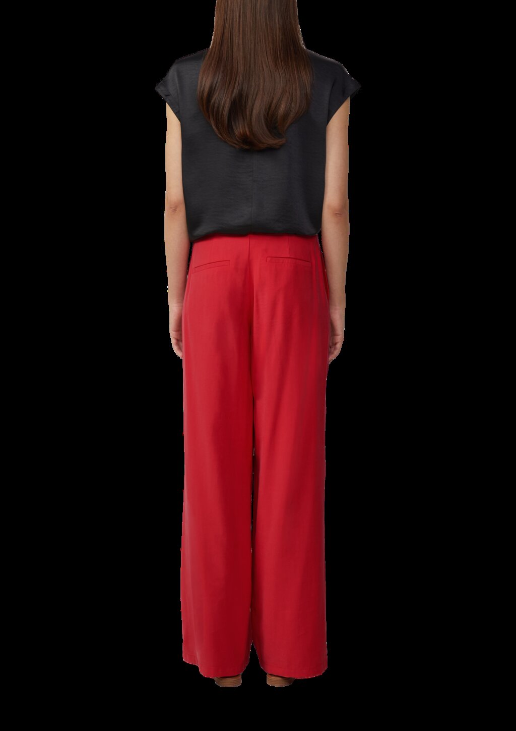 Satinshirt mit überschnittenen Schultern