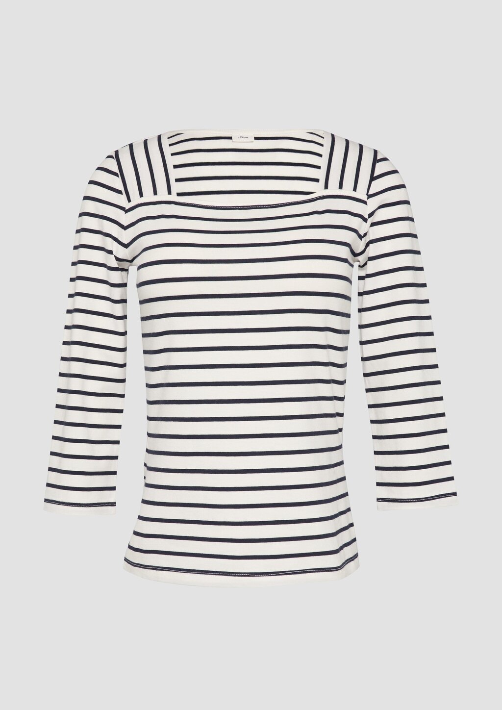 Streifenshirt mit Karree-Ausschnitt