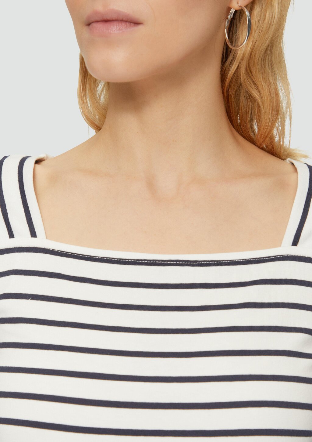 Streifenshirt mit Karree-Ausschnitt