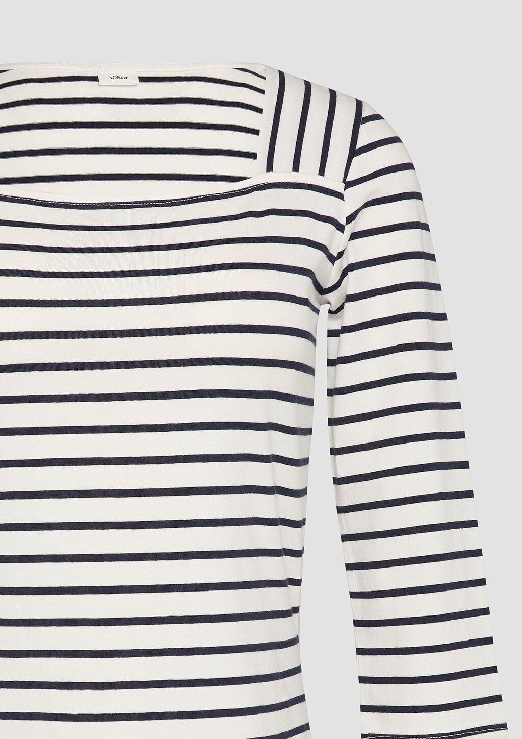 Streifenshirt mit Karree-Ausschnitt