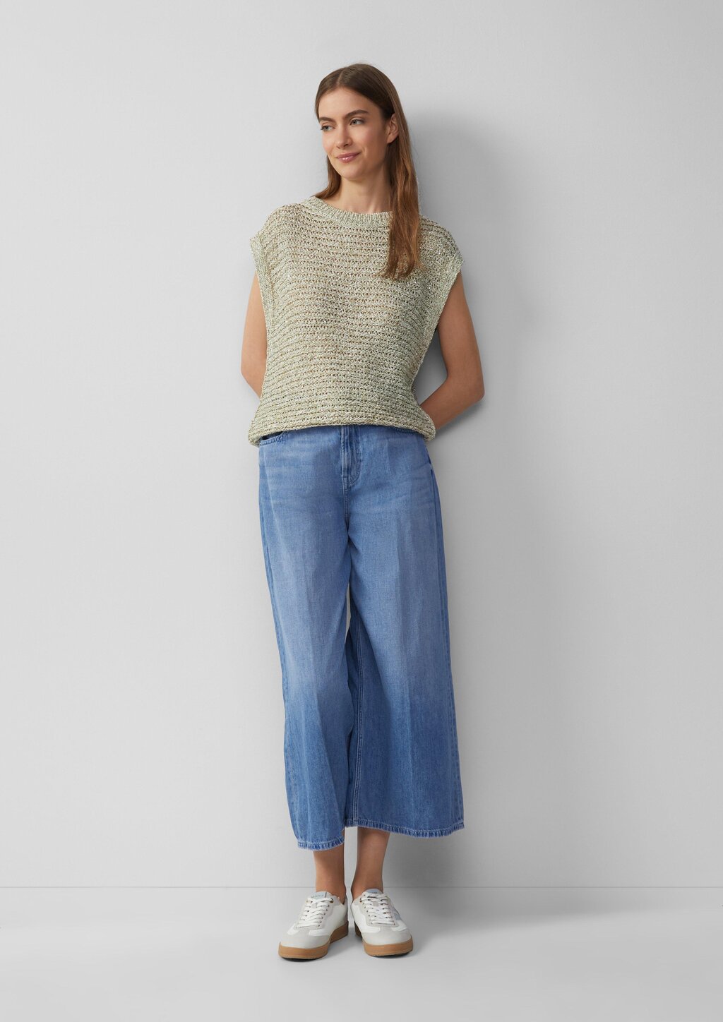 Relaxed-Fit-Pullunder aus Ajourstrick