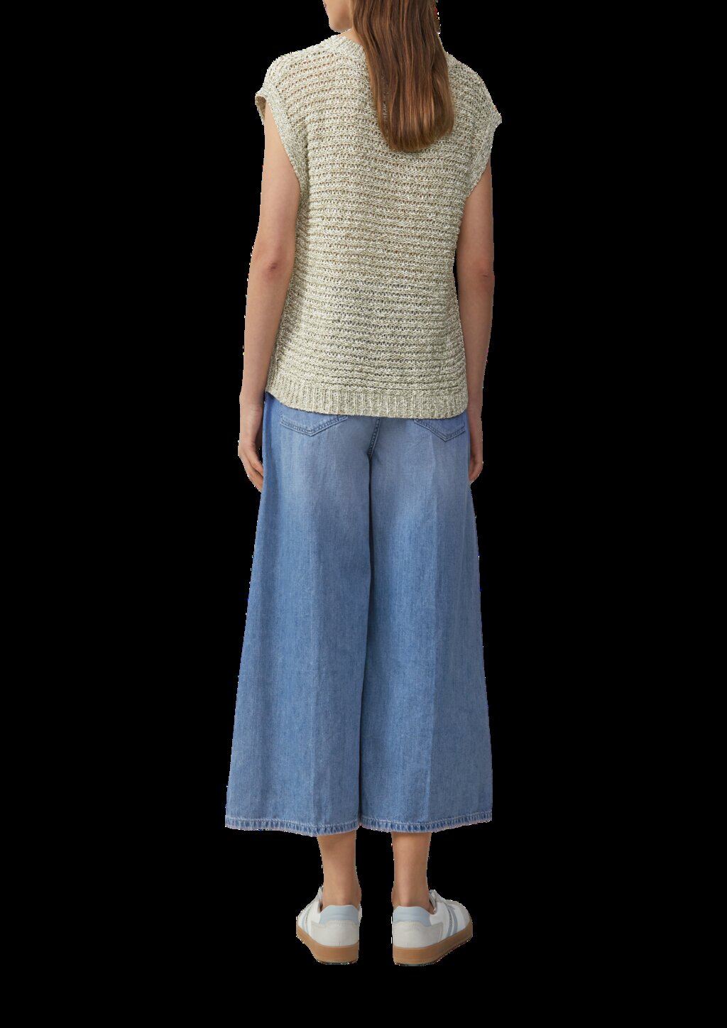 Relaxed-Fit-Pullunder aus Ajourstrick