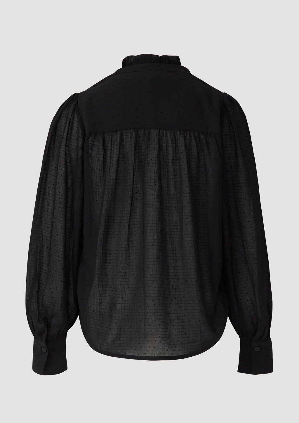 Strukturierte Chiffonbluse mit Punktemuster