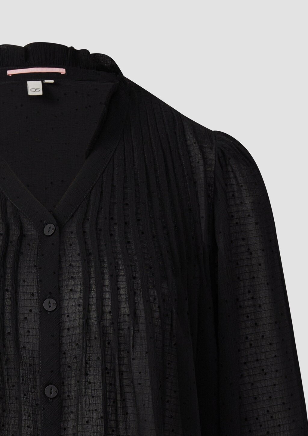 Strukturierte Chiffonbluse mit Punktemuster