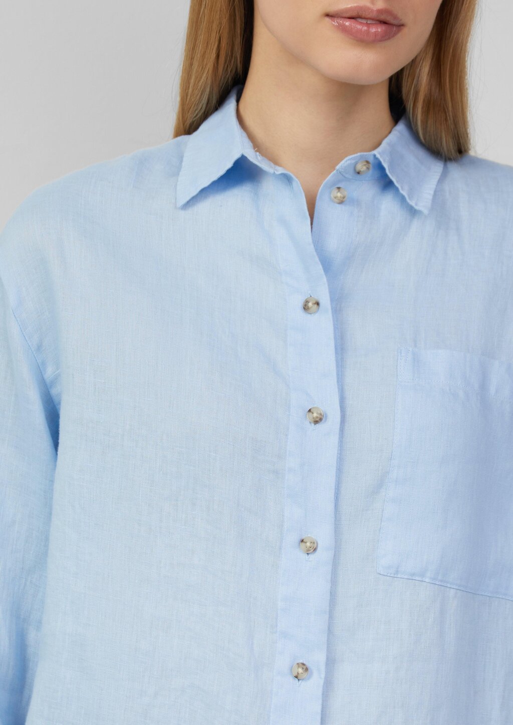 Oversize Bluse aus reinem Leinen