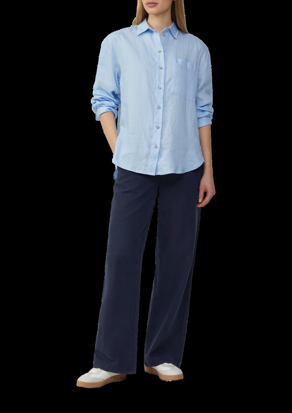 Oversize Bluse aus reinem Leinen