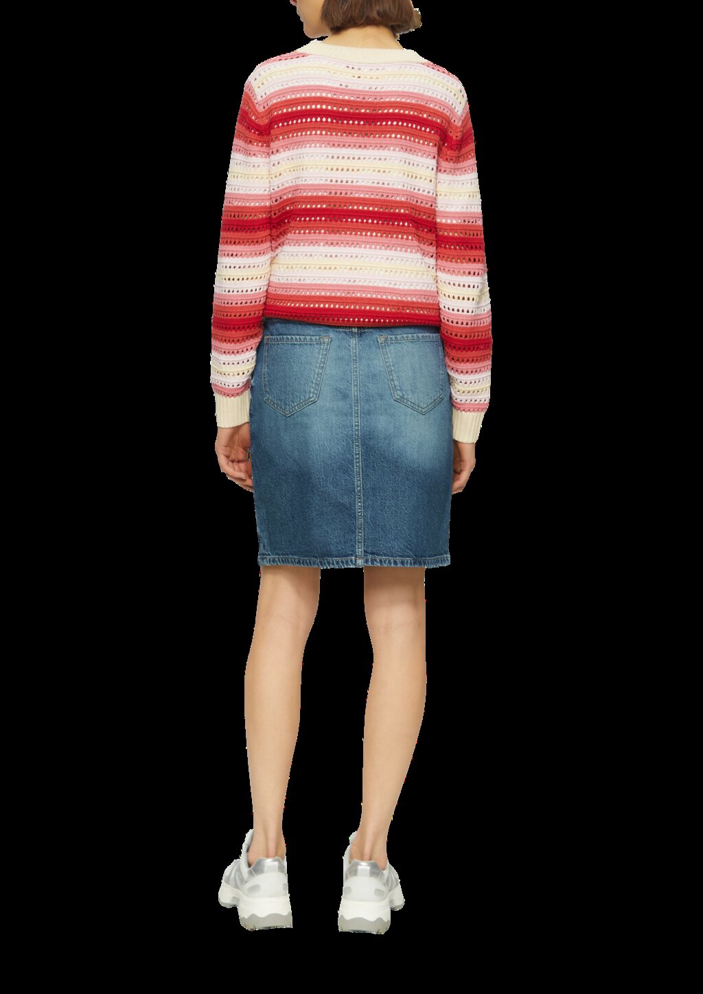 Kurzer Jeans-Rock mit Knopfdetail | 360° Denim