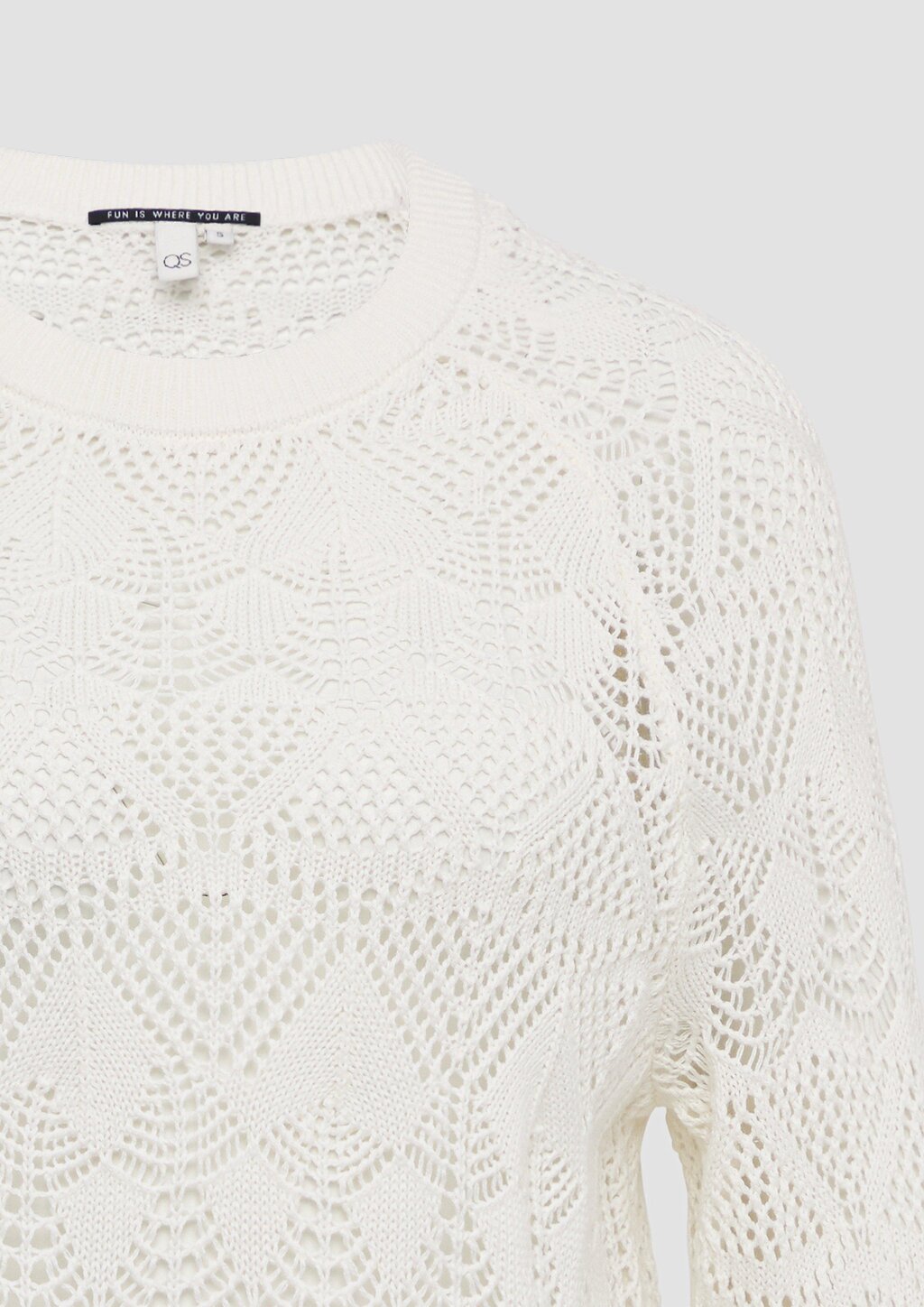 Baumwollpullover mit Ajourmuster