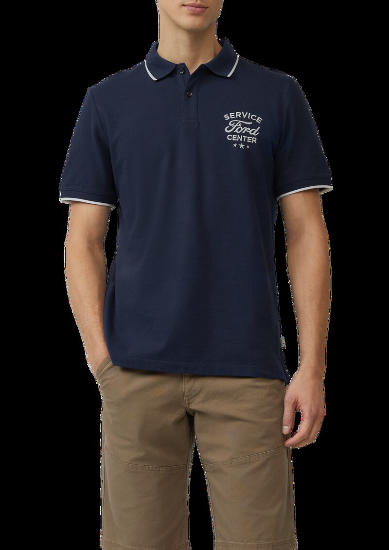Poloshirt aus Piqué mit Stickerei und Ford®-Artwork