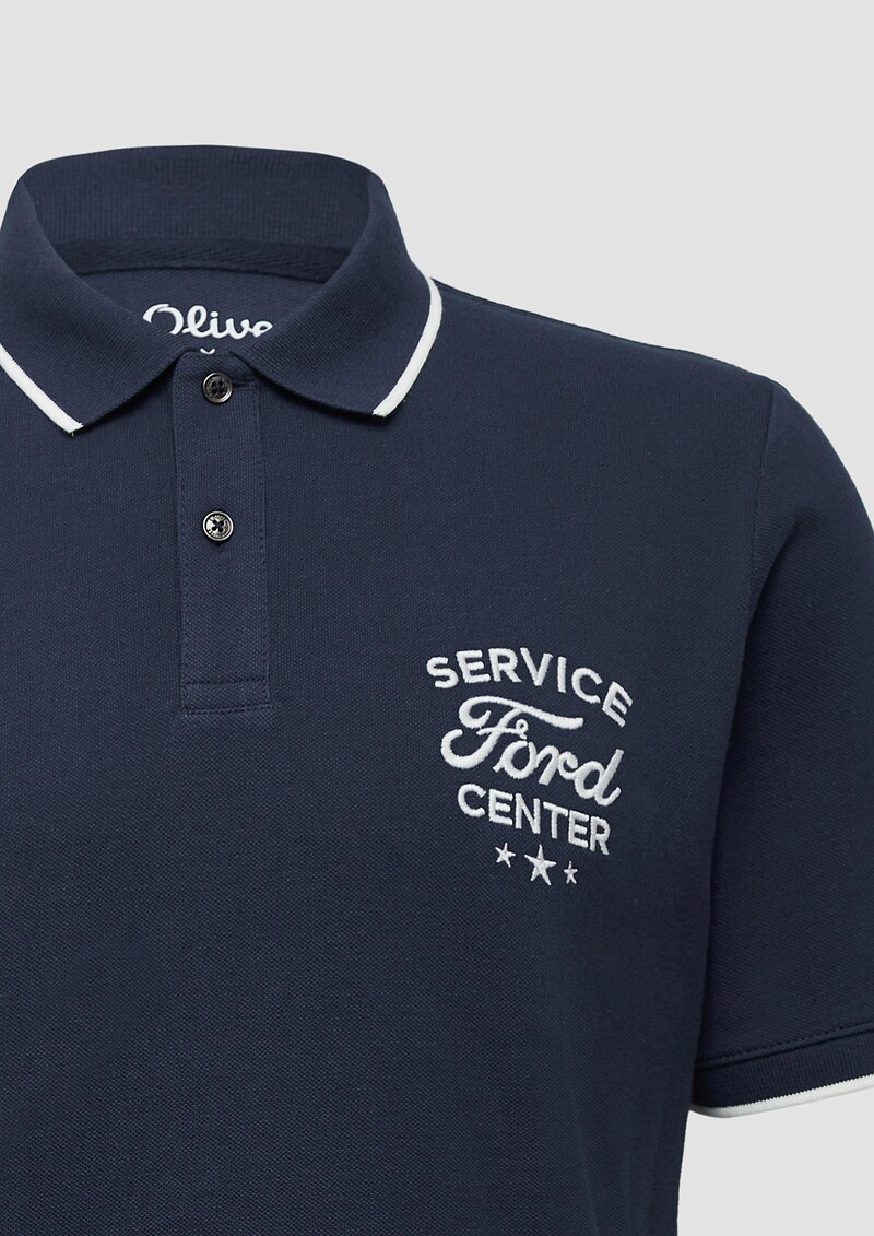 Poloshirt aus Piqué mit Stickerei und Ford®-Artwork